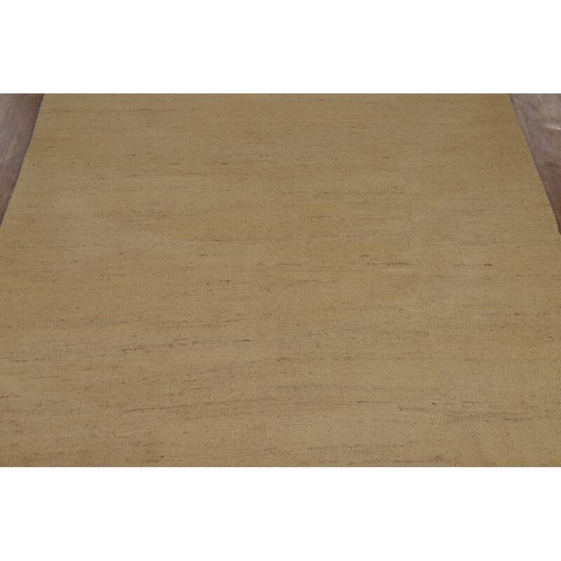 Modern Gabbeh Oriental Square Area Rug Handmade Wool Carpet - 5'3" x 7'10"