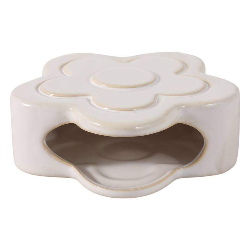Ceramic Storage Flower Shape Modern Accent - 6"