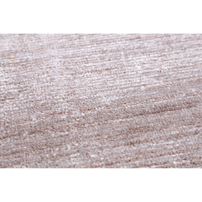 Hand Knotted Oriental Viscose Silk Carpet Tribal Stripe Brown Gabbeh Area Rug - 11' 8'' X 8' 11''