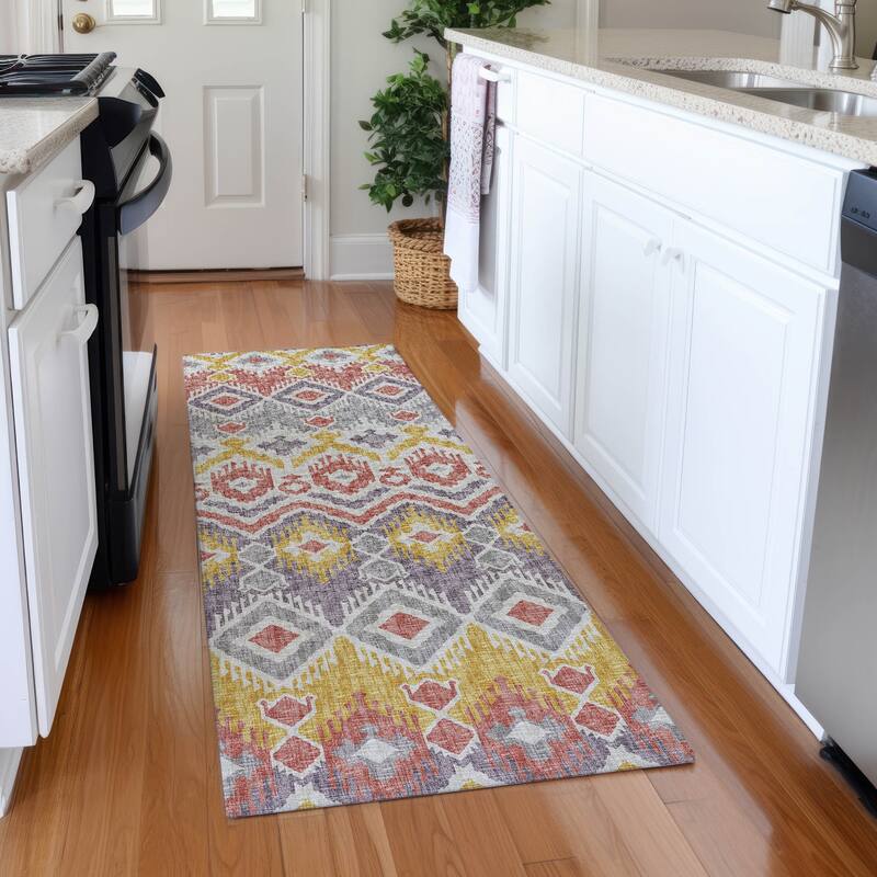 Premium Washable Super Soft Modern Global Mayfield Rug - Purple - 2' 3" x 7' 6" - Runner