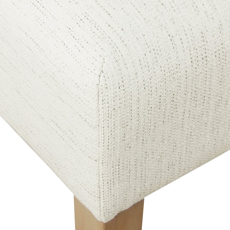 HomePop Square Coffee Table Ottoman – Stain-Resistant Cream Woven