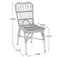 preview thumbnail 5 of 3, Outdoor PE Wicker Patio Dining Chairs Set of 2 GREY