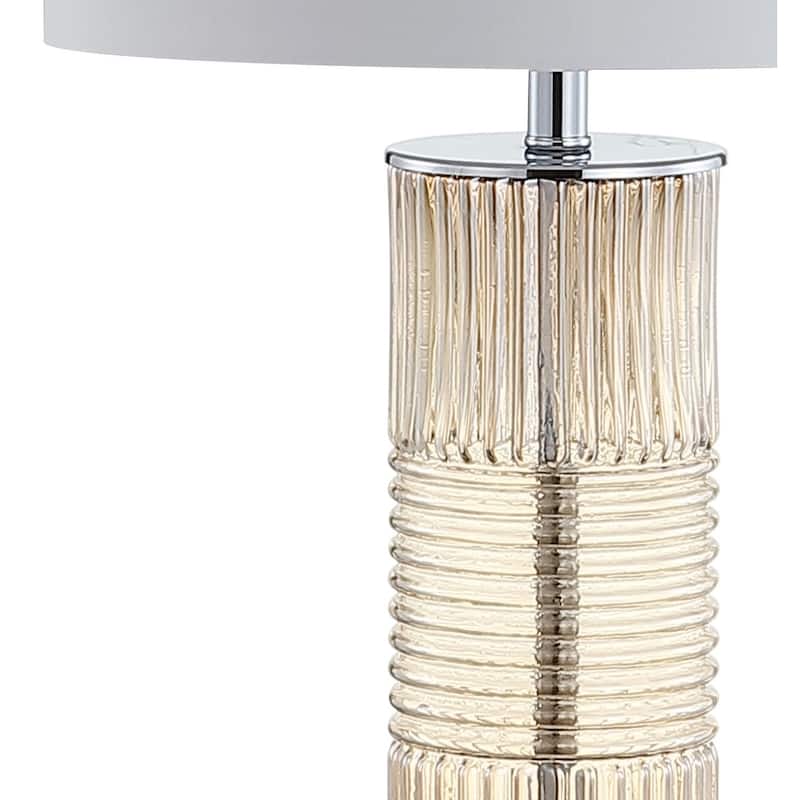 Vivienne 30" Glass/Crystal LED Table Lamp, Champagne by JONATHAN Y