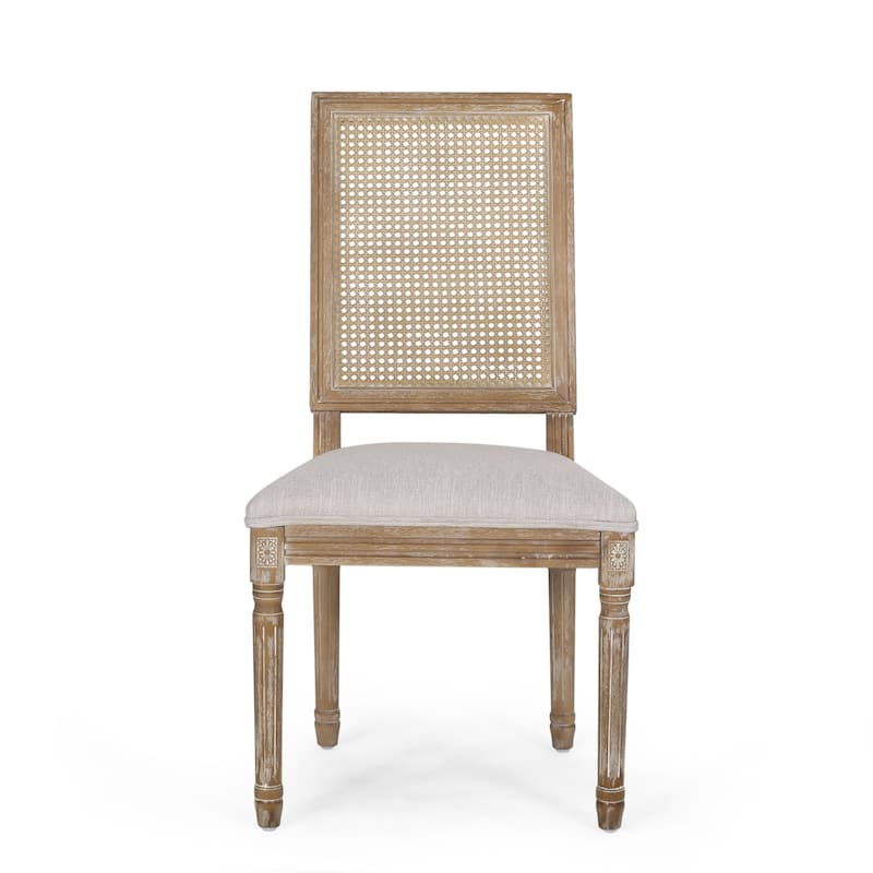 Remuda Wood and Cane Upholstered 5 Piece Circular Dining Set by Christopher Knight Home