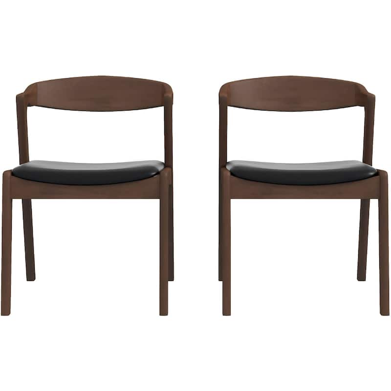 GDFStudio - Alina Modern Dining Set with 43" Solid Wood Round Dining Table and 4 Dining Chairs
