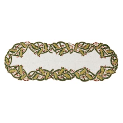 Winter Wonderland Beaded Runner - 13"x36"