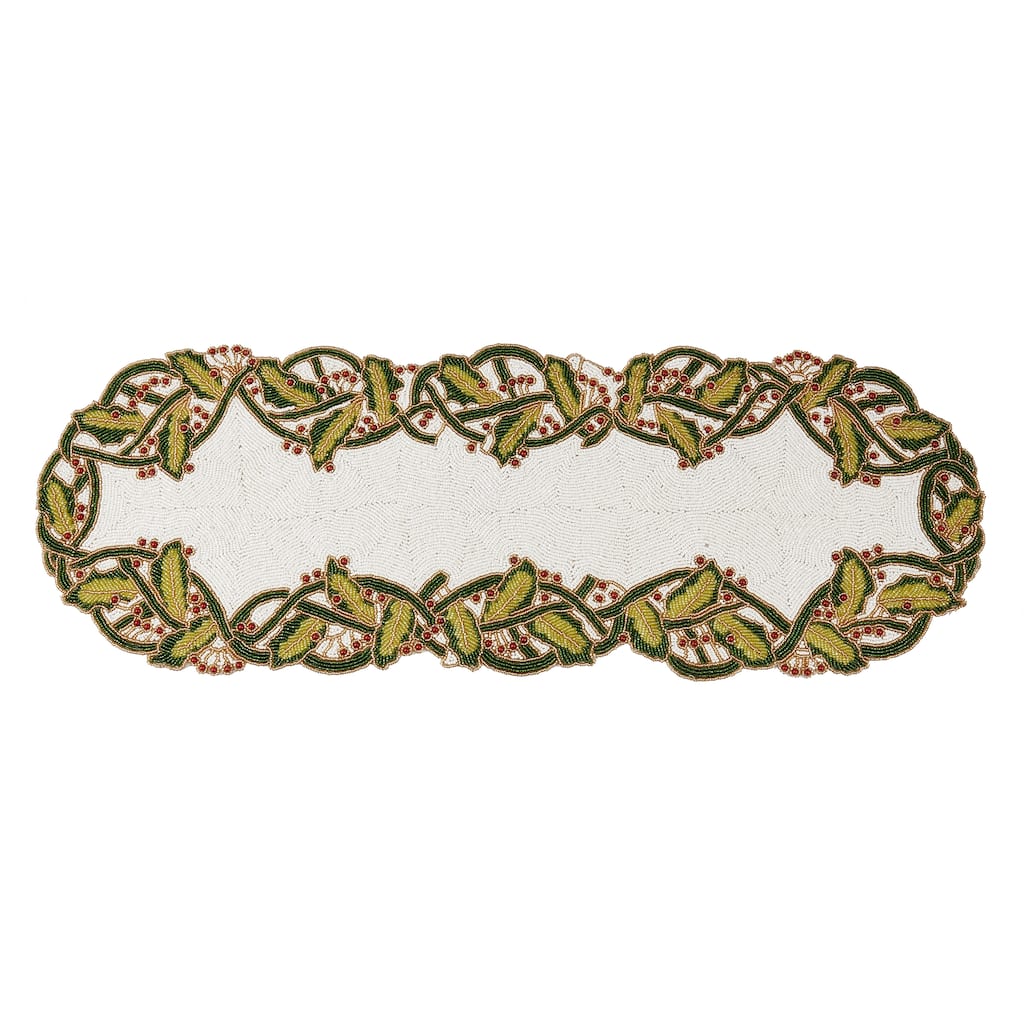 Winter Wonderland Beaded Runner - 13"x36"