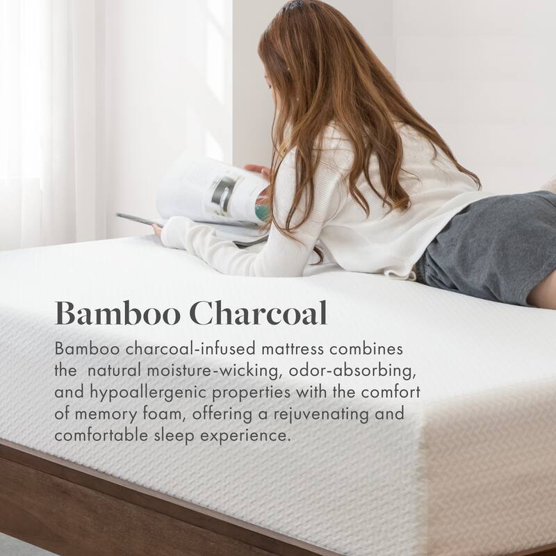 SoftNest Airess Collection 6-inch Bamboo Charcoal-Infused Memory Foam Mattress