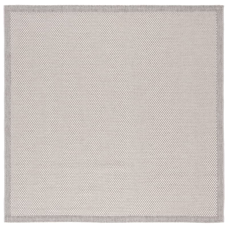 SAFAVIEH Sisal All-Weather Tilda Transitional Rug - 6'7" Square - Ivory/Grey
