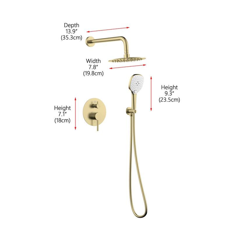 Indigo Home Complete Shower Faucet System with Rough-in Valve