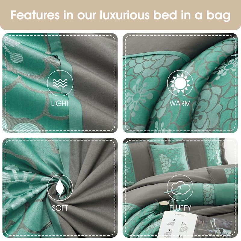 Nanshing Hermonie Floral 7-Piece Bedding Comforter Set
