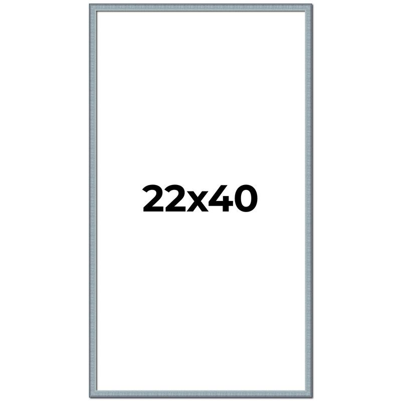 22x40 Frame Rustic Sky Blue Solid Wood Picture Frame | 0.75 Inch