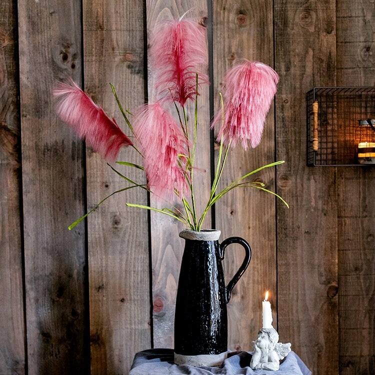 RusticReach Artificial Pink Reed Grass Stem 45" Tall
