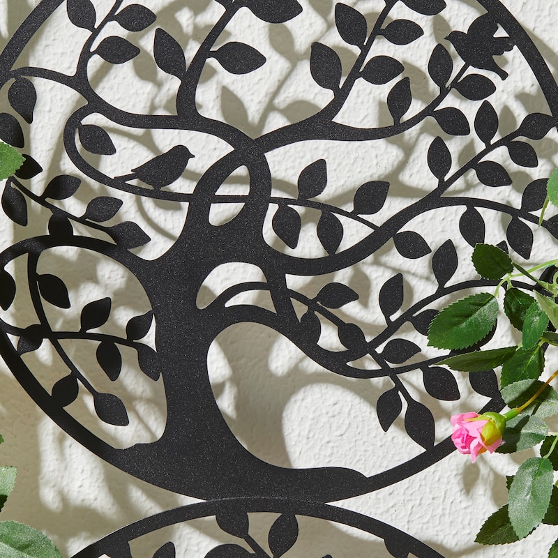 Glitzhome 48"H Metal Tree of Life Garden Trellis Garden Stake