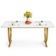 preview thumbnail 10 of 9, 63 Inch White Rectangular Dining Table for 4 to 6