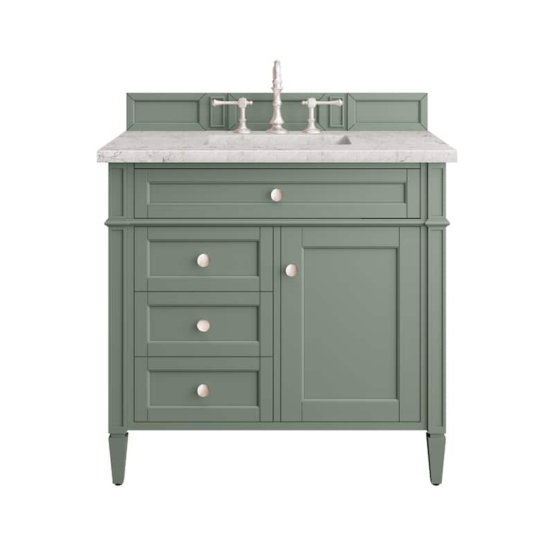 James Martin Vanities Brittany 36" Single Vanity, Smokey Celadon