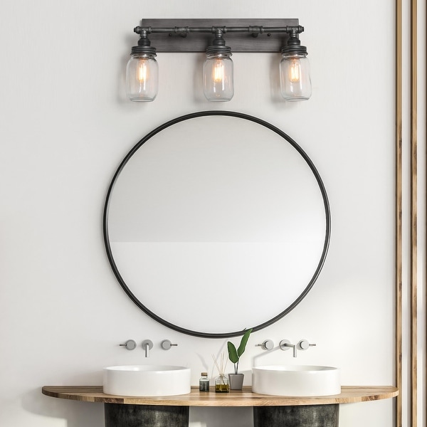 Pewter bathroom wall lights top