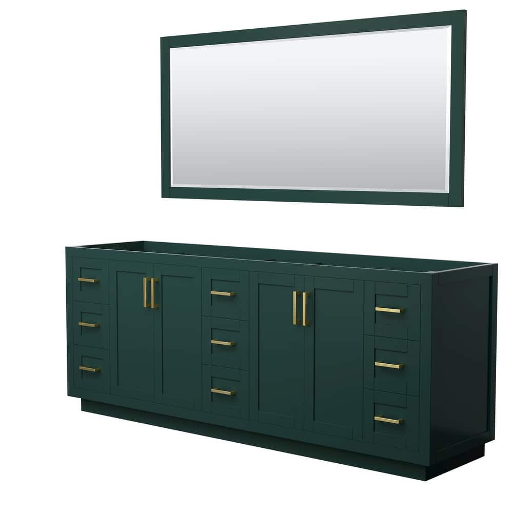 Miranda Double Bathroom Vanity Cabinet, 70-Inch Mirror