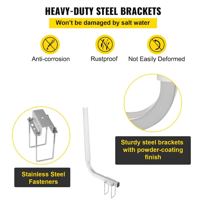 Boat Trailer Guide-ons, One Pair Aluminum Trailer Guide ons, Rust-Resistant Trailer Guides with Adjustable Width