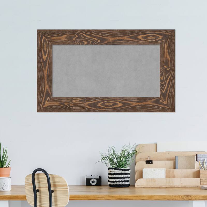 Amanti Art Bridge Brown Framed Magnetic Board