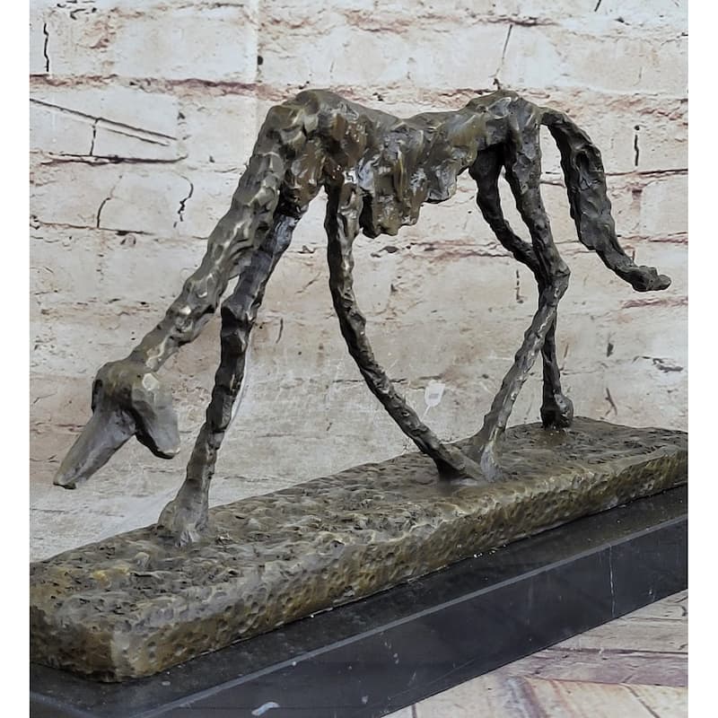 Modern Artwork - Dog 1951 - Signed - Animal Bronze Sculpture Statue Figure