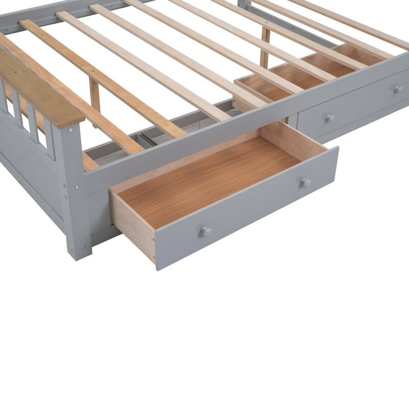 3-Pieces/1-Piece Bedroom Sets Full/Queen Size Platform Bed with Nightstand(USB Charging Ports) and 6-Drawer Storage Chest