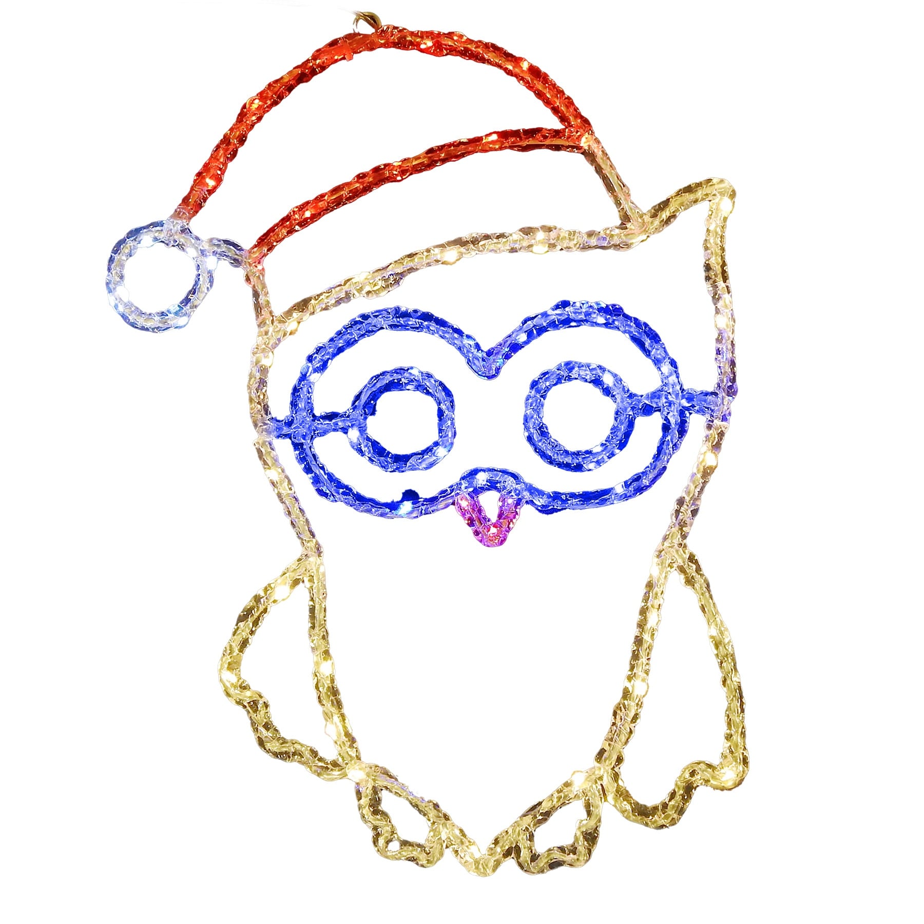 Chrsitmas Owl in Acrylic 19 Inch