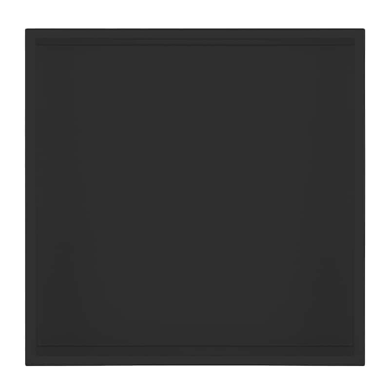12-in x 12-in Ultra-thin Frame Recessed Stainless Steel Shower Niche Matte Black
