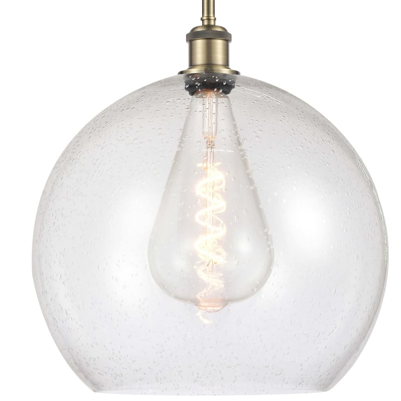 Innovations Lighting 516-1S-17-14 Athens Pendant Athens 14" Wide - Antique Brass / Seedy