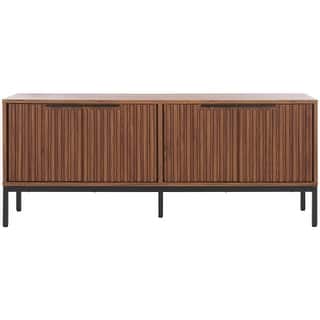 SAFAVIEH Lylia 4-Door Entertainment Media Stand (Fits up to 65" Flatscreen TV) - 60.8 in. x 17.7 in. x 24.6 in.