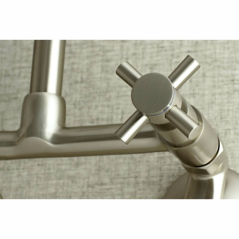 Kingston Brass Concord 8 in. Adjustable Center Wall Mount Kitchen Faucet