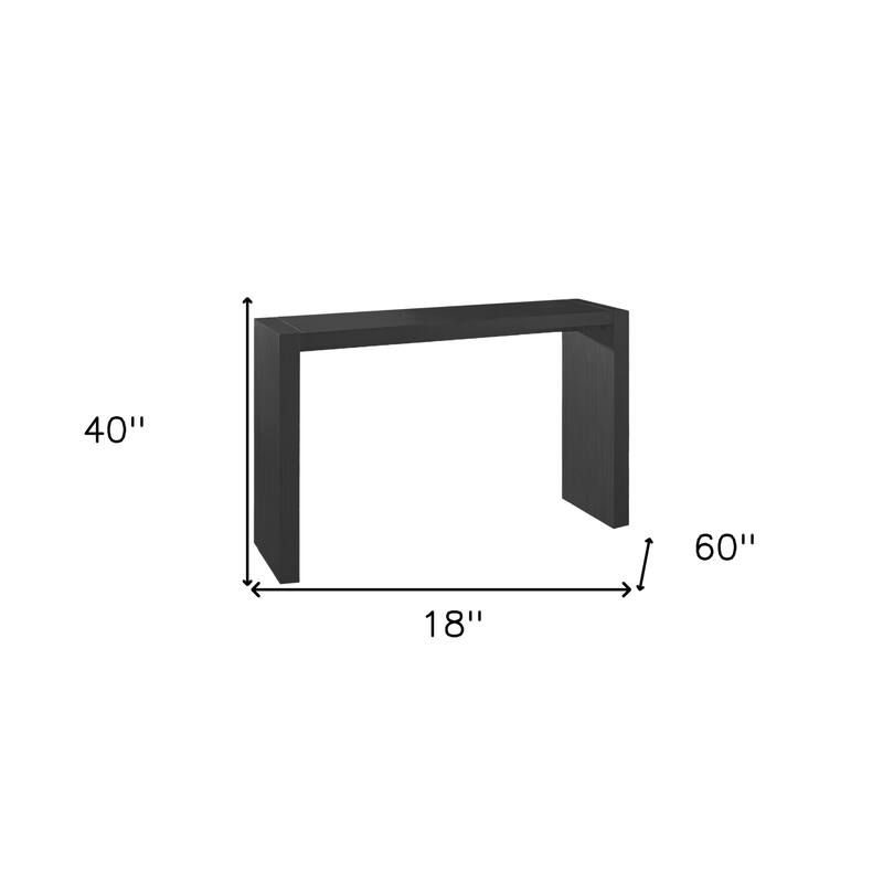 HomeRoots 60" Espresso Wood Rectangular Bar Height Bar Table - 60 in. x 40 in. x 18 in.