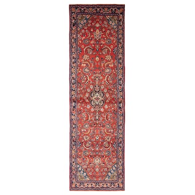 ECARPETGALLERY Hand-knotted Anadol Red Wool Rug - 2' 9" x 9' 11"