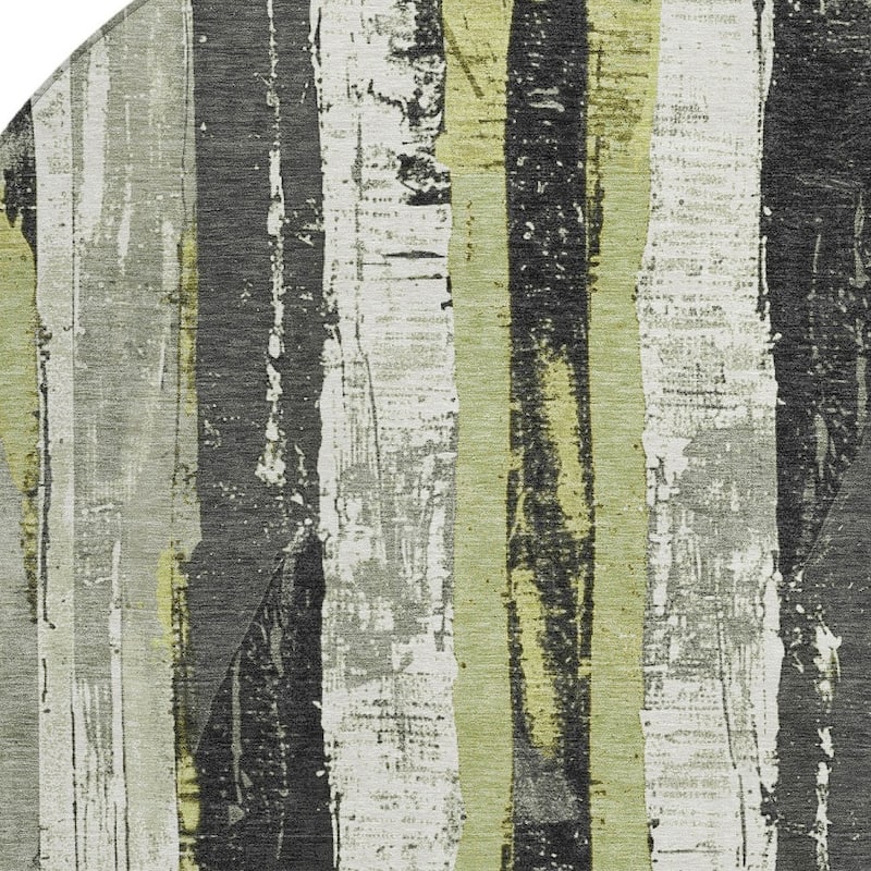 HomeRoots Striped Transitional Rectangle Outdoor Rug