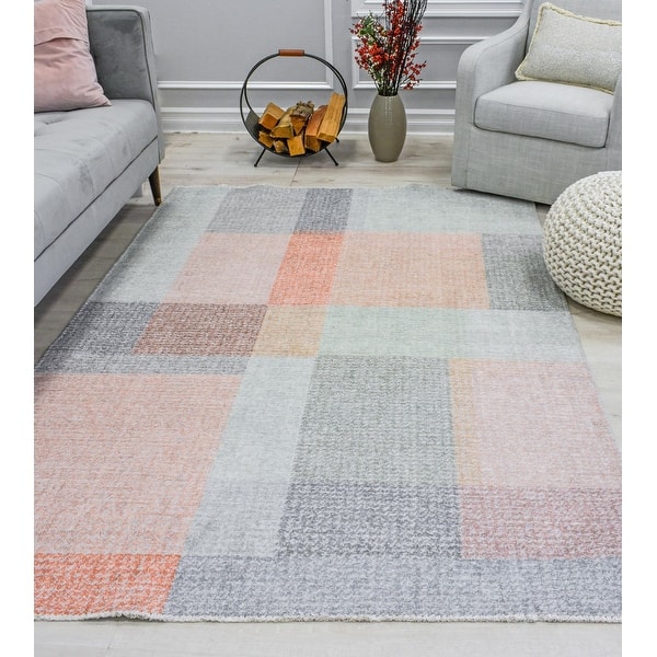 slide 1 of 1, Serafina Geometric Modern Pink Area Rug by Issaac Mizrahi