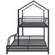 preview thumbnail 26 of 43, Metal House Bunk Bed, Twin over Full