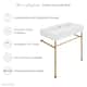 Claire Ceramic Console Sink White Basin Gold Legs