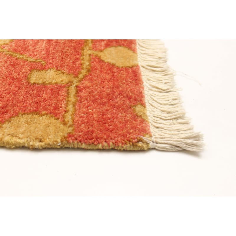 ECARPETGALLERY Hand-knotted Peshawar Ziegler Light Gold Wool Rug - 5'9 x 7'10