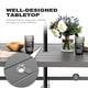 preview thumbnail 8 of 10, Nuu Garden Outdoor Rectangle Powder-coated Iron Dining Table with 1.57'' Umbrella Hole