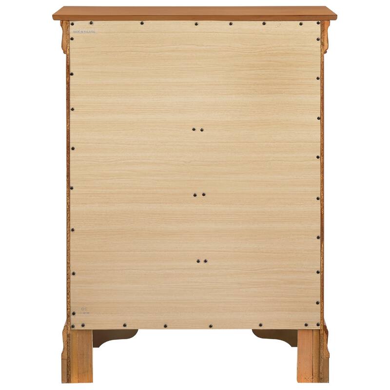 Wooden Bedroom Chest with Four Drawers - 41" - Brown
