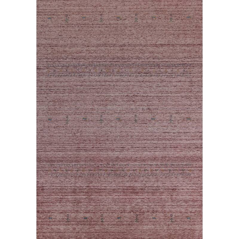 Hand Knotted Oriental 100% Wool Carpet Tribal Animal Pictorial Multi-Colored Gabbeh Area Rug - 10' 8'' X 7' 10''