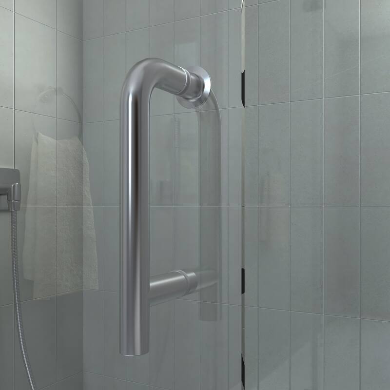 30''/34''W x 72''H Frameless Bi-Fold Shower Door in Chrome with 6mm Tempered Glass