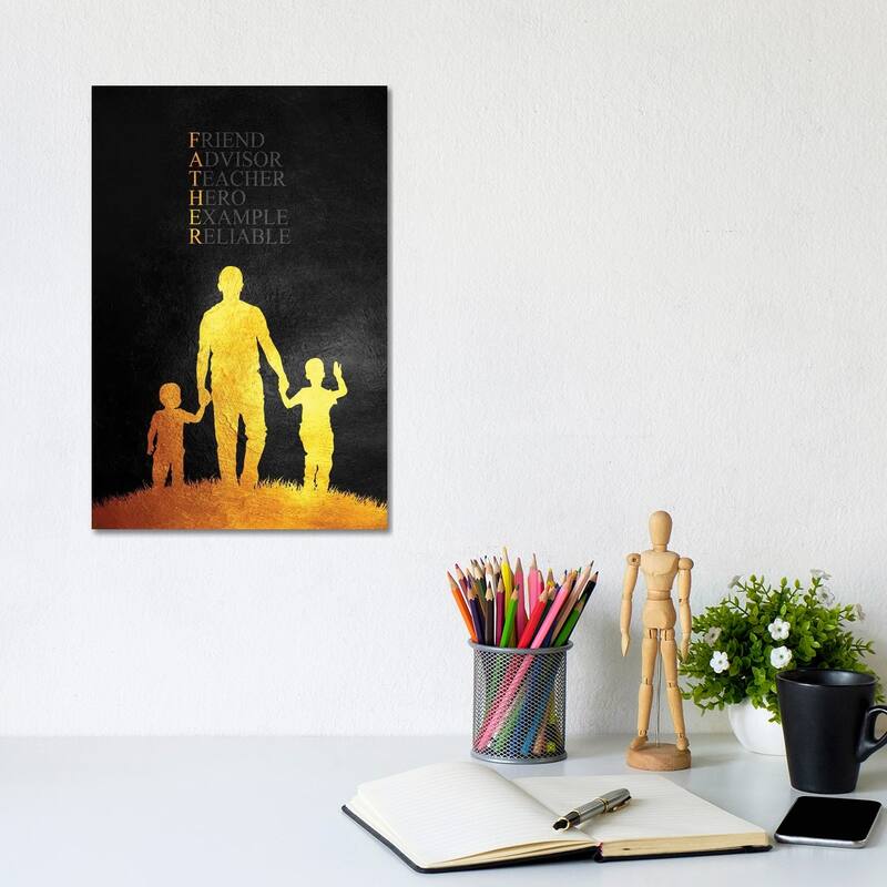 iCanvas "Father's Day Tribute" by Adrian Baldovino Canvas Print - 12x8x0.75