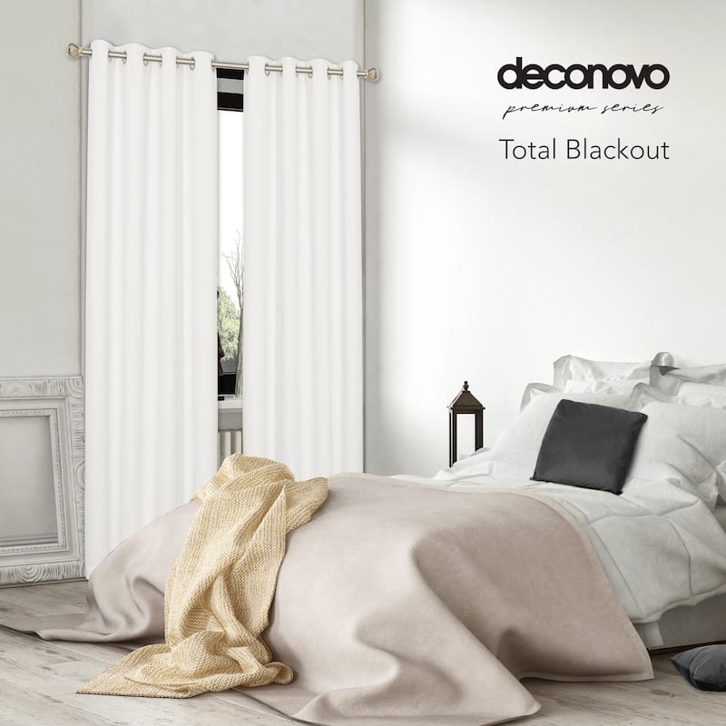 Deconovo 100 Percent Blackout with Liner Grommet Curtain (2 Panel)