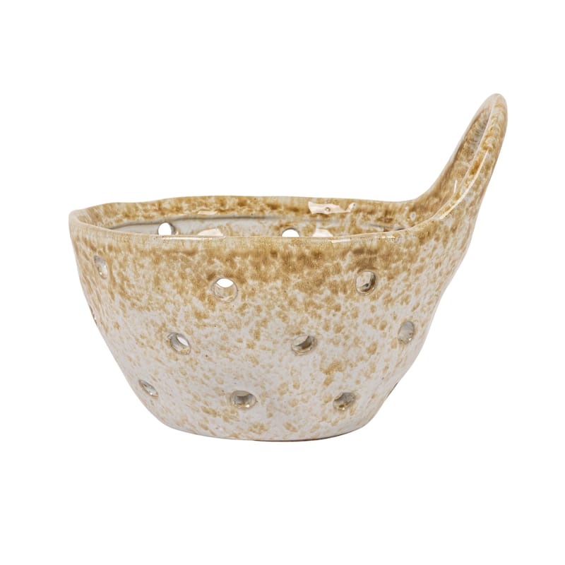 Stoneware Colanders with Handles - 7.9"L x 6.5"W x 5.4"H