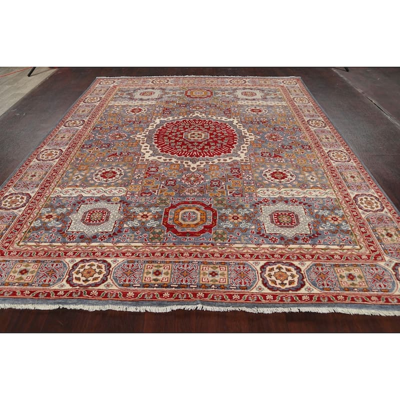Geometric Khotan Oriental Home Decor Area Rug Wool Hand-knotted Carpet - 8'2" x 9'7"