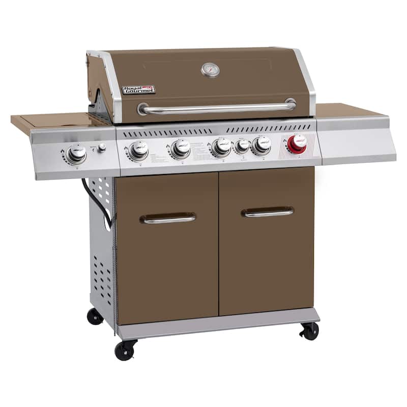 Royal Gourmet 5-Burner Cabinet Style Gas Grill with Side Burner