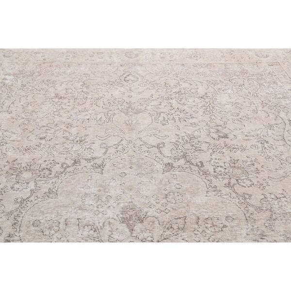 Shop Clearance Muted Distressed Tabriz Persian Area Rug Wool Hand Knotted 9 6 X12 9 Overstock 32278669