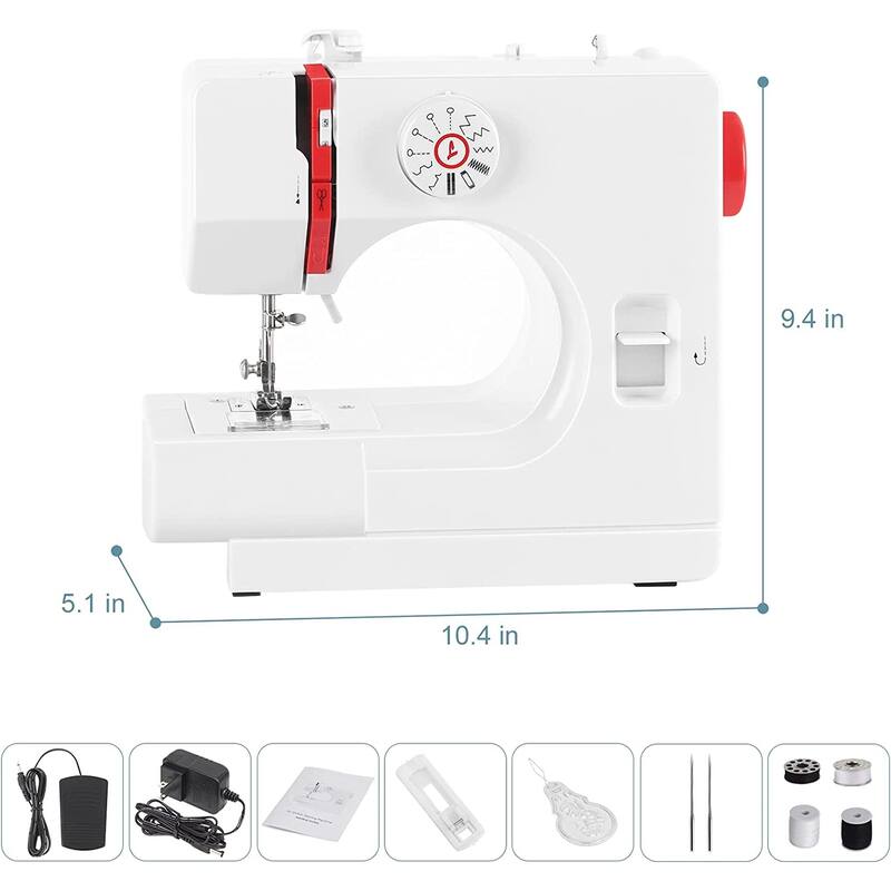 Sewing Machine for Beginners Mini Portable Sewing Machine with 12 Built-In Stitches