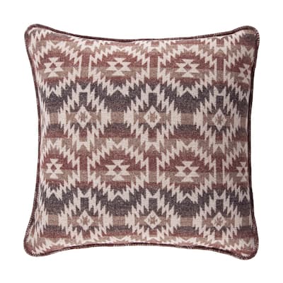 Paseo Road by HiEnd Accents Mesa Wool Blend Square Pillow, 22"x 22"